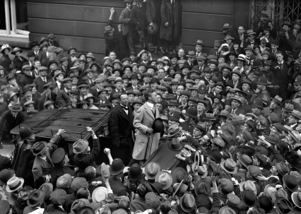 Chaplin outside the Ritz on Piccadilly.