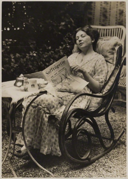 Christabel Pankhurst, September 1913. She approved Richardson's plan to attack the Rokeby Venus.