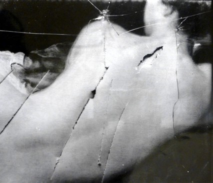 The damage caused by Mary Richardson's cleaver. 