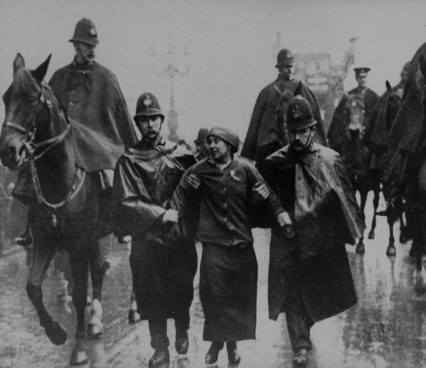 Sylvia Pankhurst being arrested. Yet again.