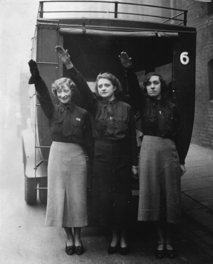 Three female blackshirts. c. 1934.