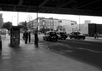 Blackfriars Road, June 2009. The Ring pub can be seen in the distance.