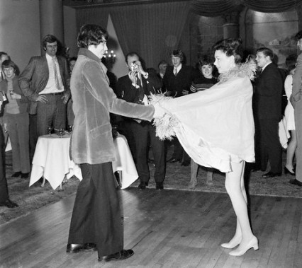 Judy and Mickey on the empty dancefloor at Quaglinos