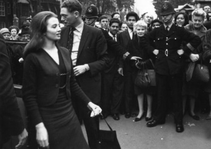 Christine Keeler arriving at court, October 1963