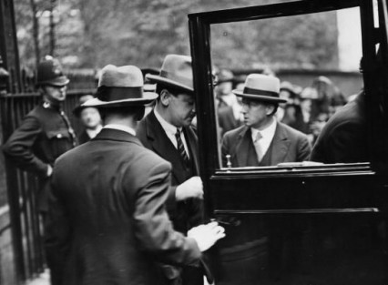 Collins outside Downing Street 1921