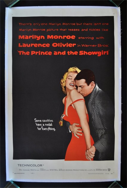 The original poster for The Prince and the Showgirl directed by Lawrence Olivier