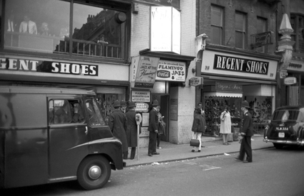The police outside The Flamingo in Wardour Street