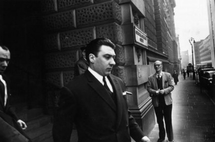 Ronnie leaving the court a free man April 1965