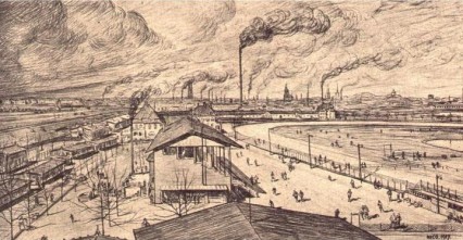 The Ruhleben Internment camp during the First world war.
