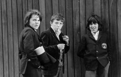 Boys having a crafty fag at Hyde Park, 17th May 1972