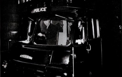 The police van bringing James Earl Ray to court